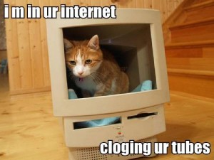 Im in ur internet... clogging ur tubes